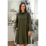 Jsem máma Zimní bambusové kojicí šaty se skrytými zipy khaki – Zboží Dáma