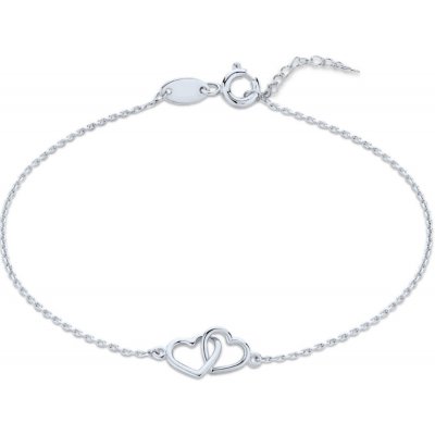 MINET 4226 Zlatý náramek z bílého zlata se srdíčky – Hledejceny.cz