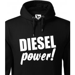 Mikina Diesel power!, Canvas mikina černá