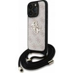 Guess PU 4G Metal Logo Crossbody Popruh pro iPhone 16 Pro Max Pink – Zboží Živě