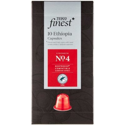 Tesco Finest Ethiopia pražená mletá káva kapsle 10 ks 50 g