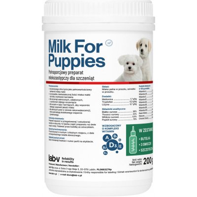 LAB-V Mléko pro štěňata Kit s lahví a dudlíkem 200 g – Hledejceny.cz