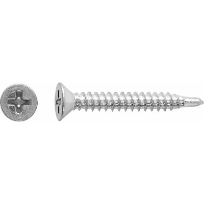 Samořezný šroub se zápustnou hlavou PH2 bíle pozinkovaný 4,8 x 22 mm, 40 ks – Hledejceny.cz