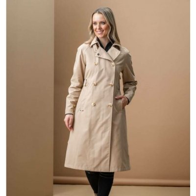 ALESSANDRO ALBANESE Dámský nepromokavý kabát Isabella Riding Trench Coat sand – Zboží Dáma