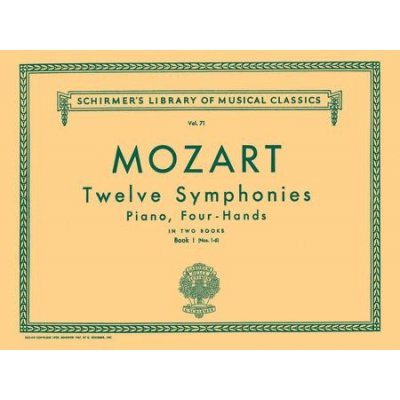 Wolfgang Amadeus Mozart 12 Symphonies Book 1 Nos. 1-6 noty na čtyřruční klavír – Hledejceny.cz