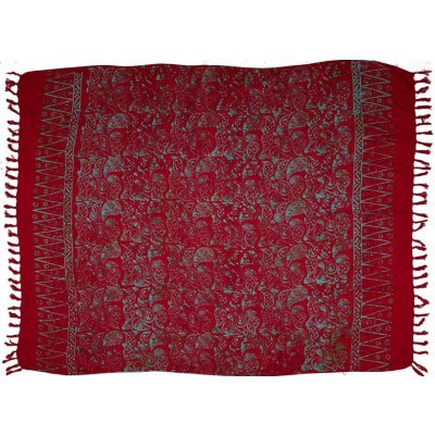 Sarong BO Batik Paisley červená – Zboží Dáma
