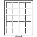 LEUCHTTURM Boxy na mince čtvercové tmavě červené Velikost 1 pole 48 x 48 mm – Zboží Dáma