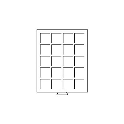 LEUCHTTURM Boxy na mince čtvercové tmavě červené Velikost 1 pole 48 x 48 mm – Zboží Dáma