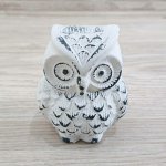 Clayre & Eef Bílá dekorace Sova, 8 x 9 x 5 cm – Hledejceny.cz