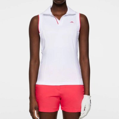 Dámská polokošile J.Lindeberg Viola Sleeveless Top bílá – Sleviste.cz
