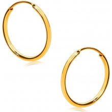Šperky Eshop ve žlutém zlatě jemné kroužky lesklý zaoblený povrch S2GG48.15
