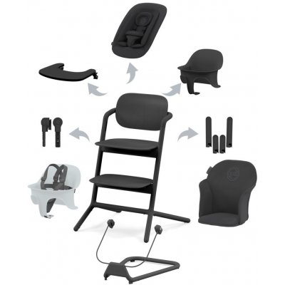 Cybex Lemo 4 v 1 SET 2025 Stunning Black – Zboží Mobilmania