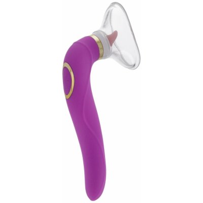 Basic X vakuová pumpa s jazýčkem a vibrátorem 3v1 růžová – Zboží Dáma