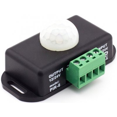 Ledshopik Pohybové čidlo pro LED 12-24V 6A černé – Sleviste.cz