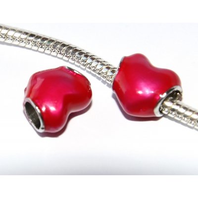 Fashion Jewerly Korálek na náramek Červené srdce Láska City Red Heart 2995 – Zboží Mobilmania