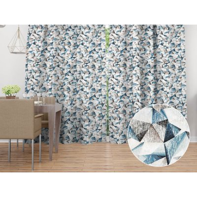Biante Dekorační závěs Porto PRT-007 Modro-hnědé krystaly - šířka 130 cm 130x190 cm – Hledejceny.cz
