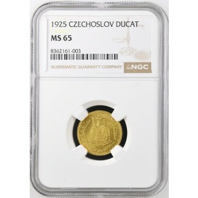 Mincovna Kremnica Zlatá mince Svatováclavský 1 Dukát 1925 NGC MS 65 3,49 g – Zboží Mobilmania