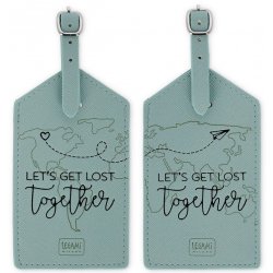 Legami Set Of 2 Luggage Tags Let'S Get Lost Together Travel