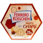 Ferrero Küsschen čokoládové pralinky White Crispy v bílé čokoládě s mléčným krémem 172 g – Zboží Dáma