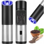 Verk 07086 Elektrický mlýnek na pepř nebo sůl černo-stříbrný – Hledejceny.cz