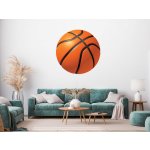 Nalepte.cz Basketbalový míč textilní přelepitelná samolepka na zeď 30 x 30 cm – Hledejceny.cz