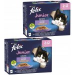 Felix Fantastic Junior hovězí, kuře, sardinky, losos jelly 12 x 85 g – Zbozi.Blesk.cz