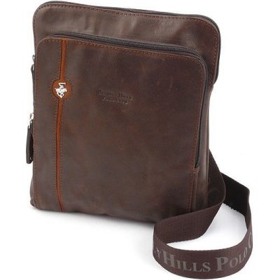 Beverly Hills taška crossbody kožená BHPC Explore L BH-381-25 3l hnědá – Zboží Mobilmania