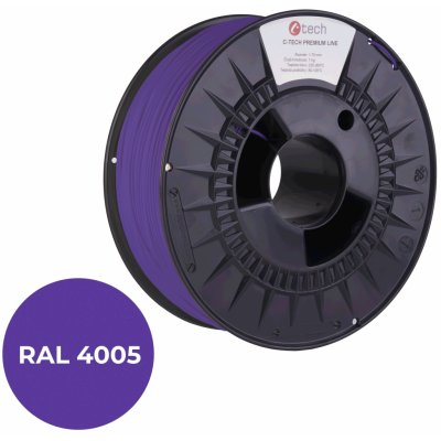 C-Tech Premium Line PLA, modrofialová, RAL4005, 1,75 mm, 1 kg (3DF-P-PLA1,75-4005) – Zboží Živě