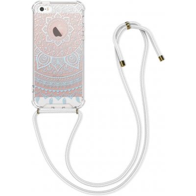 Pouzdro kwmobile Crossbody Apple iPhone 5 / 5S / SE čiré s popruhem - indian sun