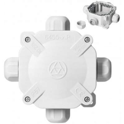 Krabice vodotěsná 6455-11 P/2 IP67 acidurka 5pólová šedá vývodky 16mm SEZ – Zboží Mobilmania