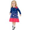 Winkiki Kids Wear dívčí šaty Motýlci navy/malinová