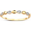 Prsteny Lillian Vassago Zlatý prsten se zirkony LLV95 GR045