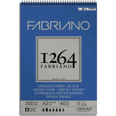 Fabriano Skicák 1264 Black 200 g/m2 A5 – Hledejceny.cz