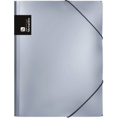 Mapa tříklopá Metallic stříbrná 129686 – Zboží Živě