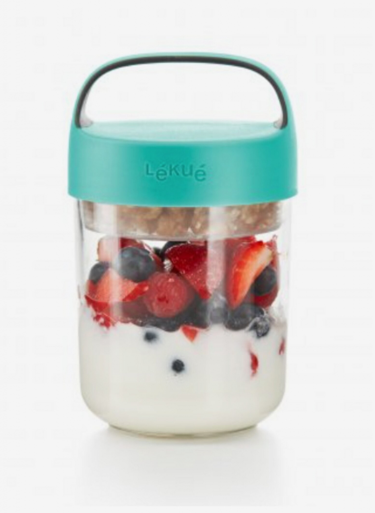 Lékué Jar To Go svačinový box 400 ml | tyrkysový