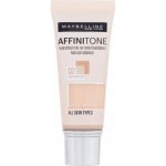 Maybelline Sjednocující make-up s HD pigmenty Affinitone Hydrating Tone-One-Tone Foundation 02 Light Porcelain 30 ml – Hledejceny.cz