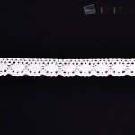 Krajka paličkovaná bílá, šíře 25 mm – Sleviste.cz