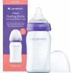 Lansinoh skleněná kojenecká láhev s NaturalWave TM savičkou savička S 160ml – Zboží Dáma