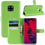 Litchi PU kožené peněženkové pouzdro na mobil Huawei Mate 20 Pro - zelené – Zbozi.Blesk.cz
