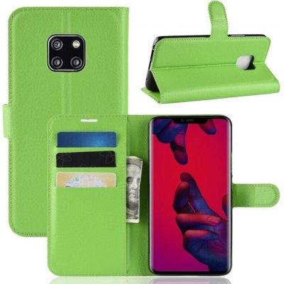 Litchi PU kožené peněženkové pouzdro na mobil Huawei Mate 20 Pro - zelené – Zbozi.Blesk.cz