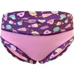 Gina dětské kalhotky klasické dívčí úzký bok šité s potiskem Disco XIX 20027P bílá levandulová – Sleviste.cz