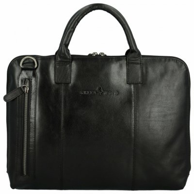 Greenwood Pánská kožená business taška Vardan černá – Zboží Dáma