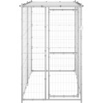 vidaXL Venkovní psí kotec pozinkovaná ocel se střechou 110 x 220 x 180 cm – Zboží Dáma
