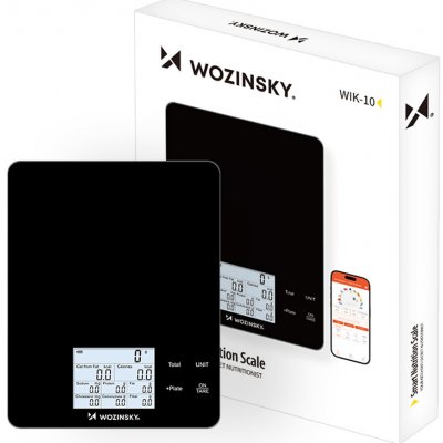 Wozinsky WIK-10 chytrá kuchyňská váha s Bluetooth a nutriční analýzou, černá – Hledejceny.cz