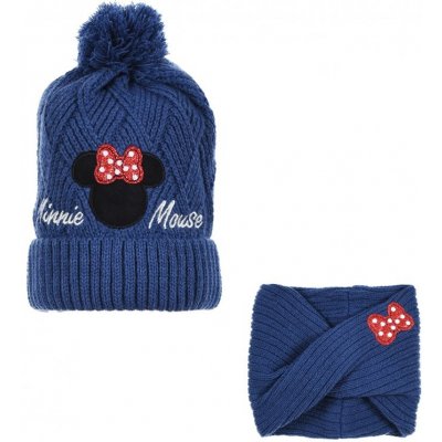 Dívčí set čepice a nákrčníku Minnie Mouse HS4052 tmavě modrá – Zbozi.Blesk.cz