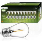 Lumiled Sada 10x LED žárovka LED FILAMENT DO GIRLANDY E27 ST14 1W = 10W 2700K 100lm Teplá bílá – Hledejceny.cz