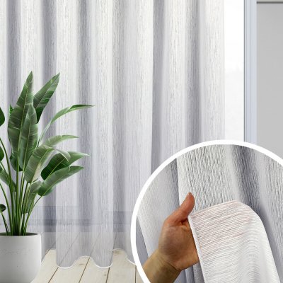 Voálová strukturovaná záclona s olůvkem bílá - Moderní jemnost metraž - Ervi 7338 – Hledejceny.cz
