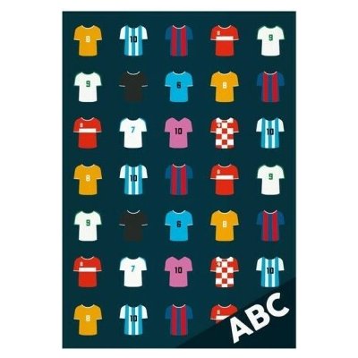MFP Desky na abecedu Fotbal dresy – Zboží Mobilmania