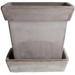Květináč s podmiskou Gaia Square Grey 30 cm Bergs Potter – Hledejceny.cz