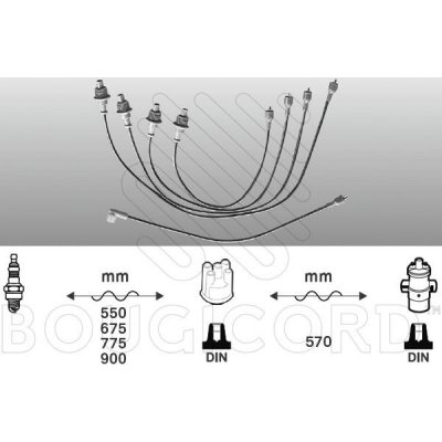 Zapalovací kabely CITROEN BX Break 1.6 76kW – Zboží Mobilmania